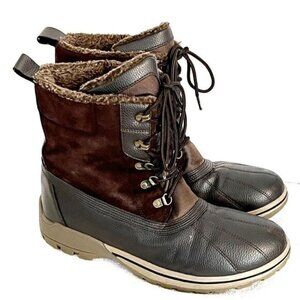 New Mens Pajar Tomy Brown Winter Boots Waterproof Breathable Insulated Sz 13
